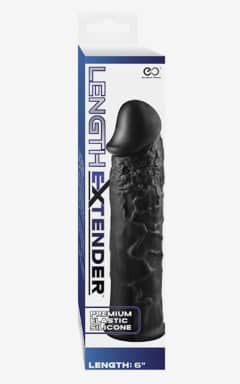 Sexleksaker för män Length Extender Sleeve 6inch Black