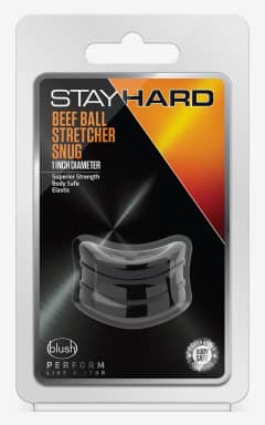 Penisringar Stay Hard Beef Ball Stretcher Snug Black