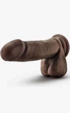 Dildo Dr. Skin 8inch Posable Dildo With Balls Chocolate