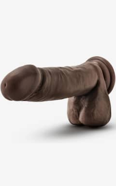 Njutningsleksaker Dr. Skin 8inch Posable Dildo With Balls Chocolate