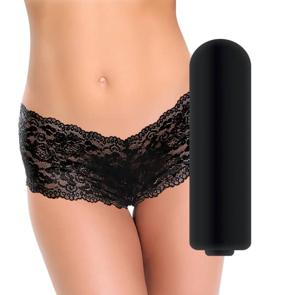 A&E Cheeky Panty With Bullet Black
