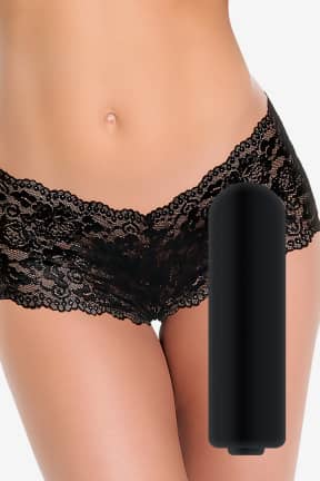 Sexiga Underkläder A&E Cheeky Panty With Bullet Black