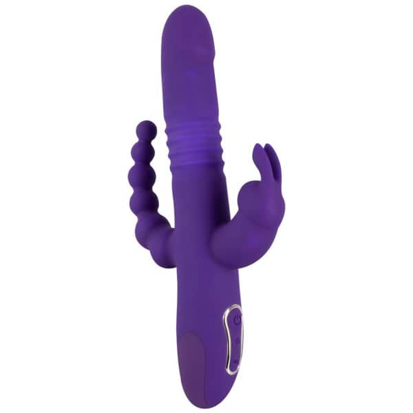 Thrusting Pearl Triple Vibrator Purple