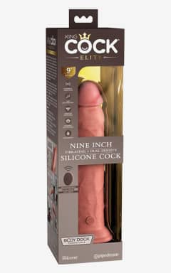 Dildo 9" Vibrating Silicone Cock W. Remote Vanilla