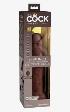 Dildo 9" Vibrating Silicone Cock W. Remote Chocolate