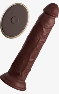 Alla 9" Vibrating Silicone Cock W. Remote Chocolate