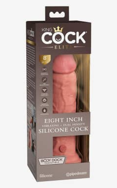 Vibratorer King Cock 20cm Vibrating Silicone Cock Light