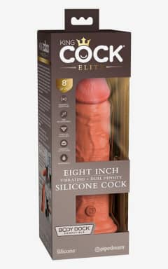 För kvinnor King Cock 20cm Vibrating Silicone Cock Tan