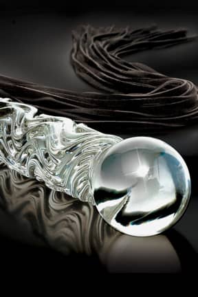 Dildo Icicles Glass Dildo & Whip No 38