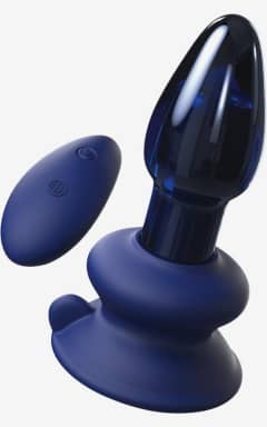 Buttplug Icicles Glass Vibrator No 85 Blue With Remote