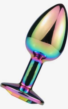 Buttplug Mai Metal Anal Plug With Stone - Rainbow