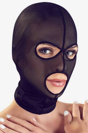 Bondage Head Mask Black