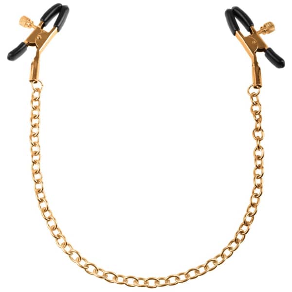 Fetish Fantasy Gold Nipple Chain Clamps