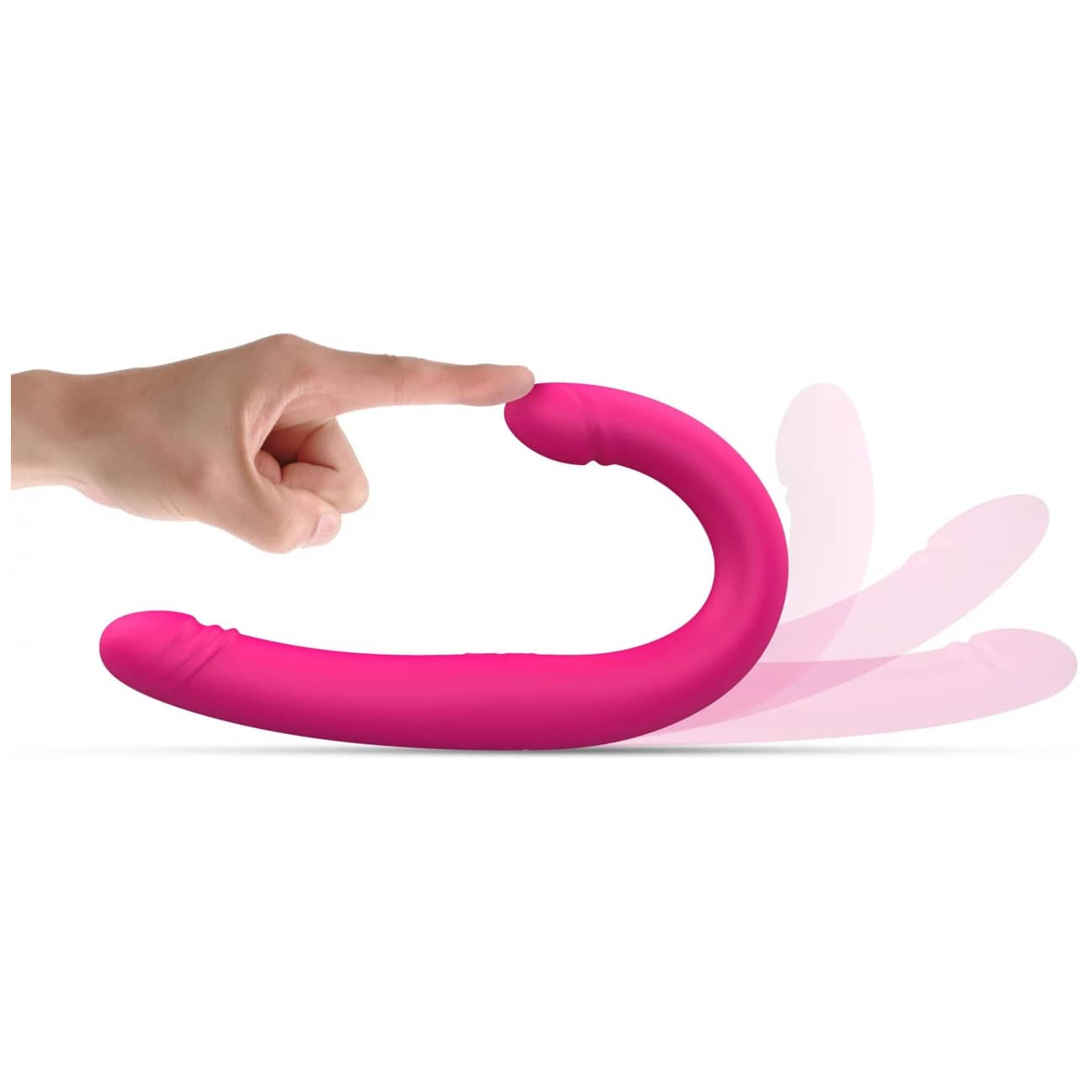 Orgasmic Double Do Pink närbild ände 2 med diameter 4,1 cm