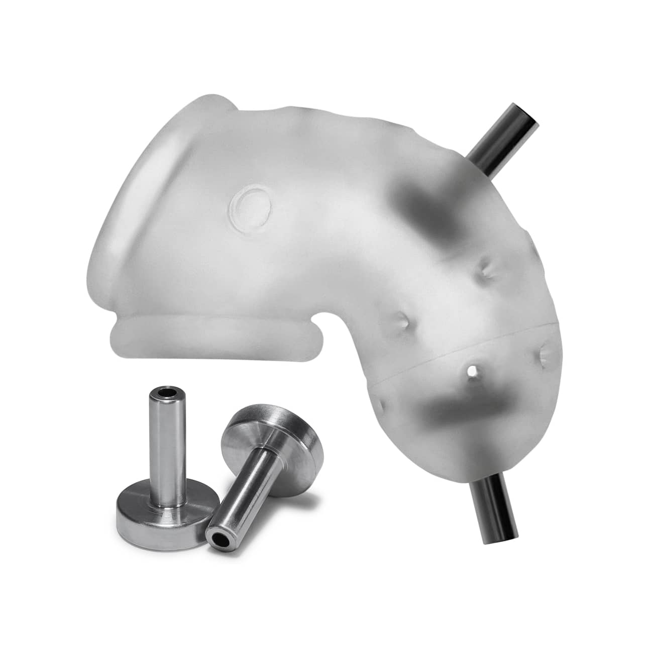 Oxballs Airlock Electro Chastity Clear Ice, sidovy
