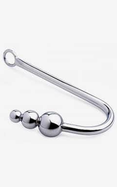 Njutningsleksaker Steel Anal Hook with Beads