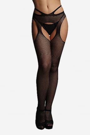 Sexiga Underkläder Le Désir Suspender w. strappy waist OS - Sexiga bodystockings