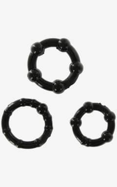 Penisringar Stay Hard Rings 3 Piece Set Black