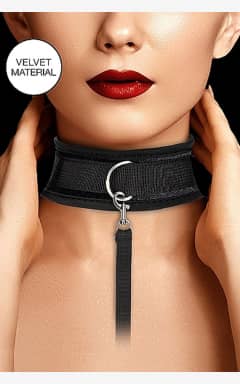 mshop.se Velvet Collar with Leash
