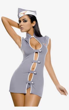 Alla Obsessive Stewardess Costume Grey