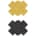 Glitter Cross Pasties Black & Gold 2 Pair