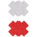 Glitter Cross Pasties Silver & Red 2 Pair