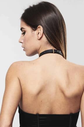 Bondage / BDSM MAZE Single Choker Black