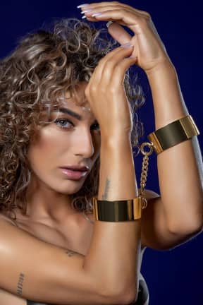 Nyheter Slave Wrist Cuffs Rose Gold