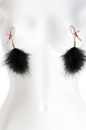 BDSM Nipple Clamps F1 Feather Black