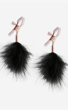 BDSM Nipple Clamps F1 Feather Black