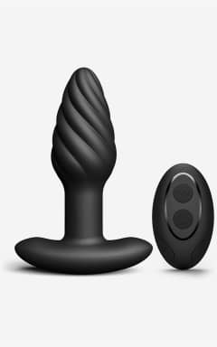 Analplugg  & Buttplug Spin Plug With Remote Black