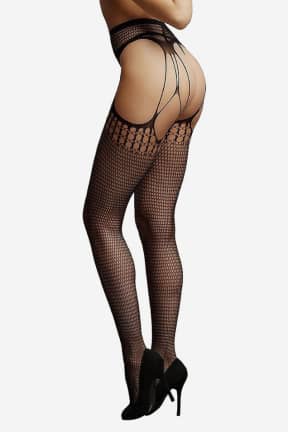 Alla Le Désir Shredded Suspender Pantyhose One Size