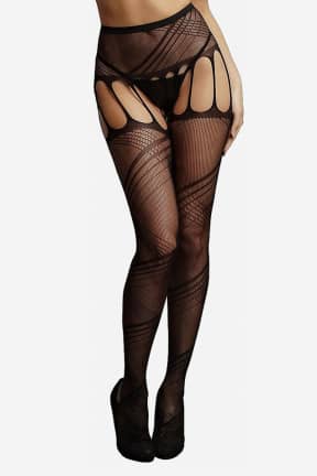 Sexiga Underkläder Le Désir Crotchless Cut Out Pantyhose One Size