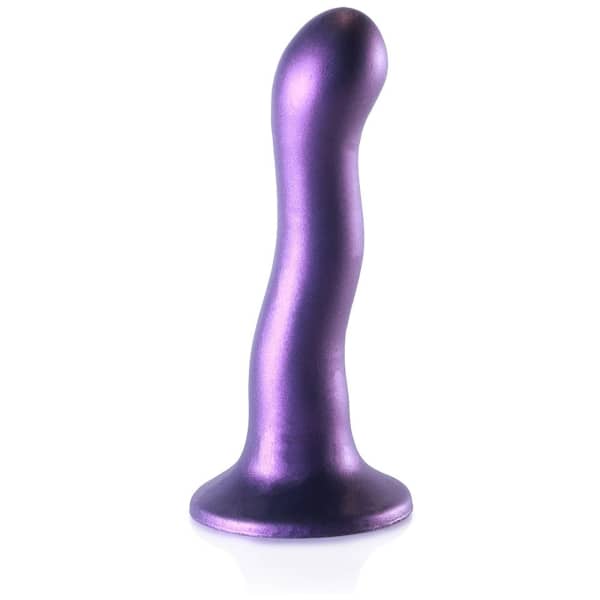 Ultra Soft Silicone Curvy G-spot Dildo Purple 17cm