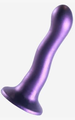 För henne Ultra Soft Silicone Curvy G-spot Dildo Purple 17cm