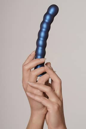 Anala Sexleksaker Beaded Silicone G-spot Dildo Black 16,5cm