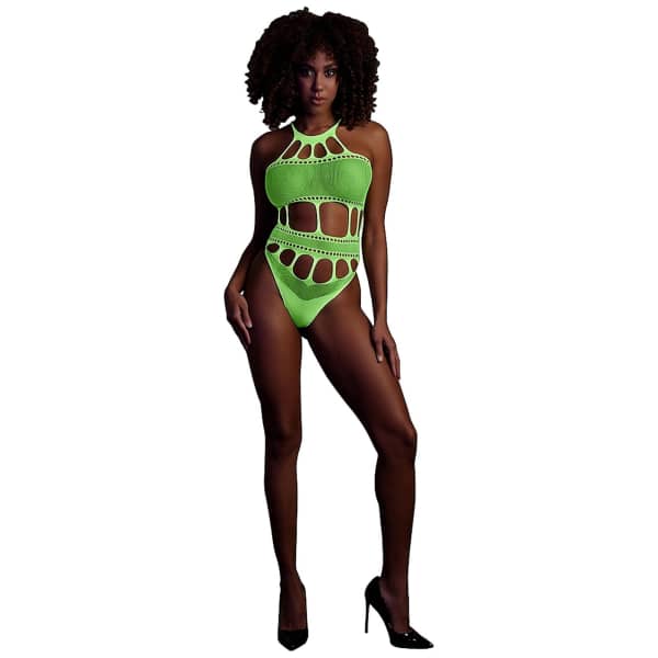 Glow In The Dark Body With Grecian Neckline Green OS