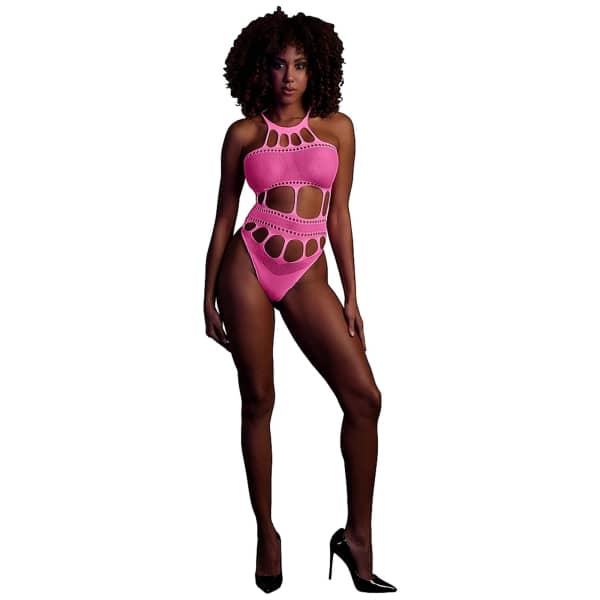 Glow In The Dark Body With Grecian Neckline Pink OS