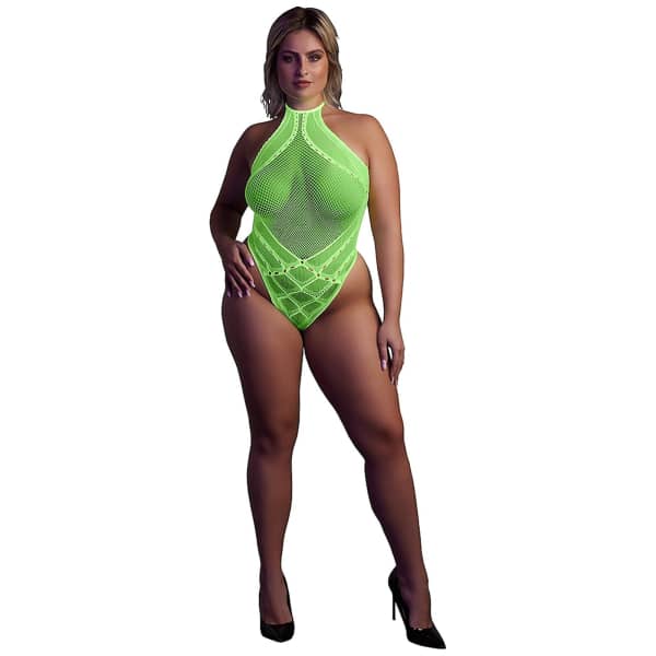 Glow In The Dark Body With Halter Neck Green OSX