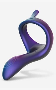 För honom Hueman Vibrating Strap-On Cock Ring Purple