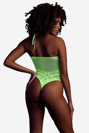Sexiga Underkläder Glow In The Dark Body With Halter Neck Green