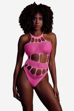 Alla Glow In The Dark Body With Grecian Neckline Pink