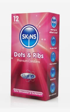 Nyheter Skins Condoms Dots And Ribs 12-pack