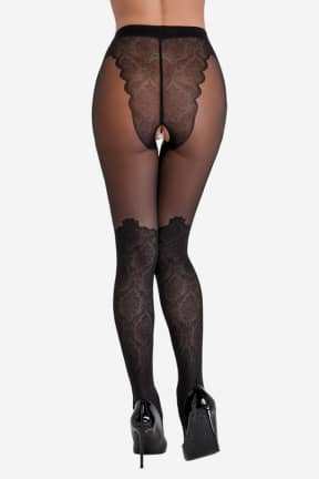 Nyheter Cottelli Crotchless Tights Lace S