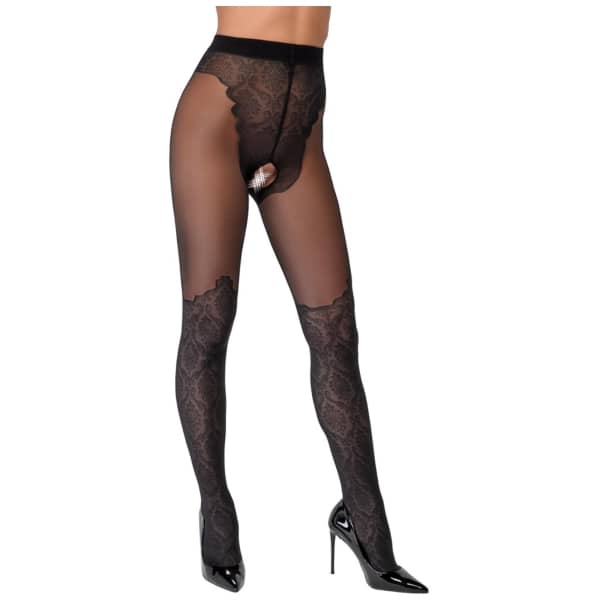 Cottelli Crotchless Tights Lace M