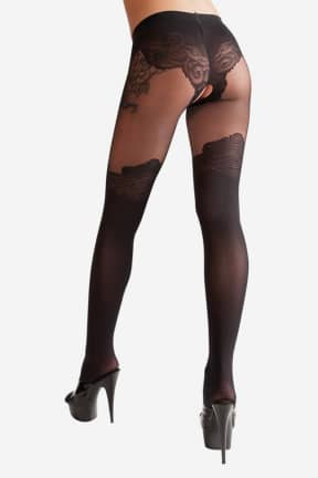 Alla Cottelli Crotchless Tights Lace Pantie XS