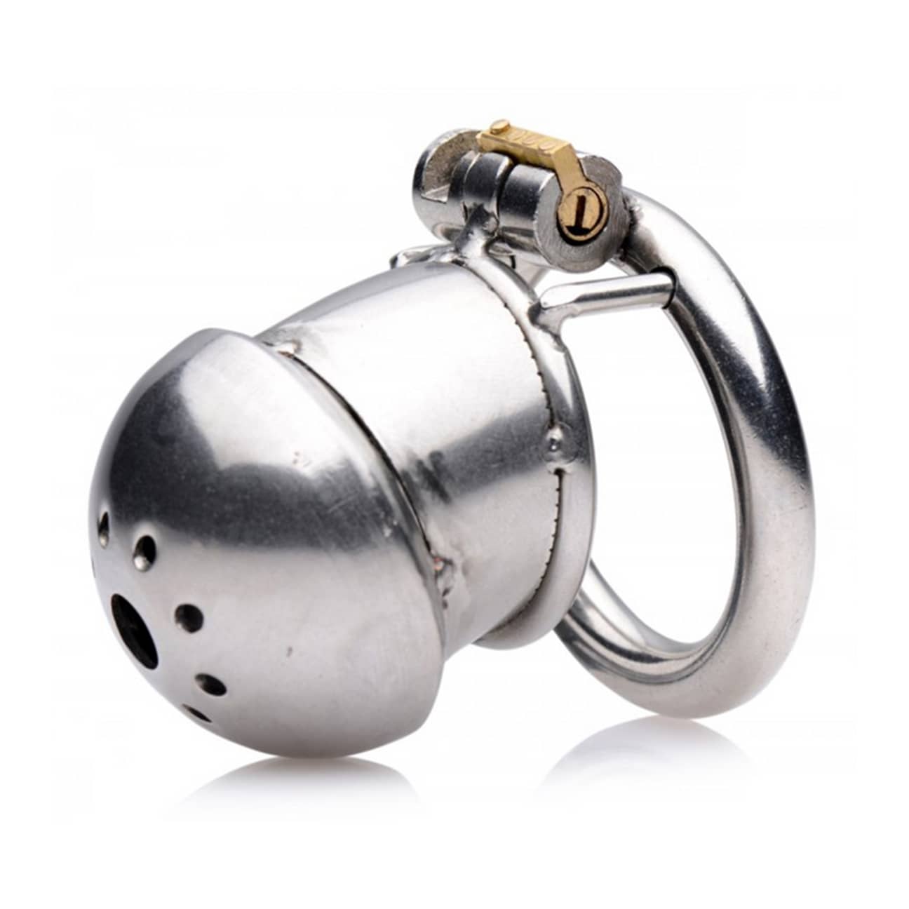 Exile Deluxe Chastity Cage med hänglås synligt