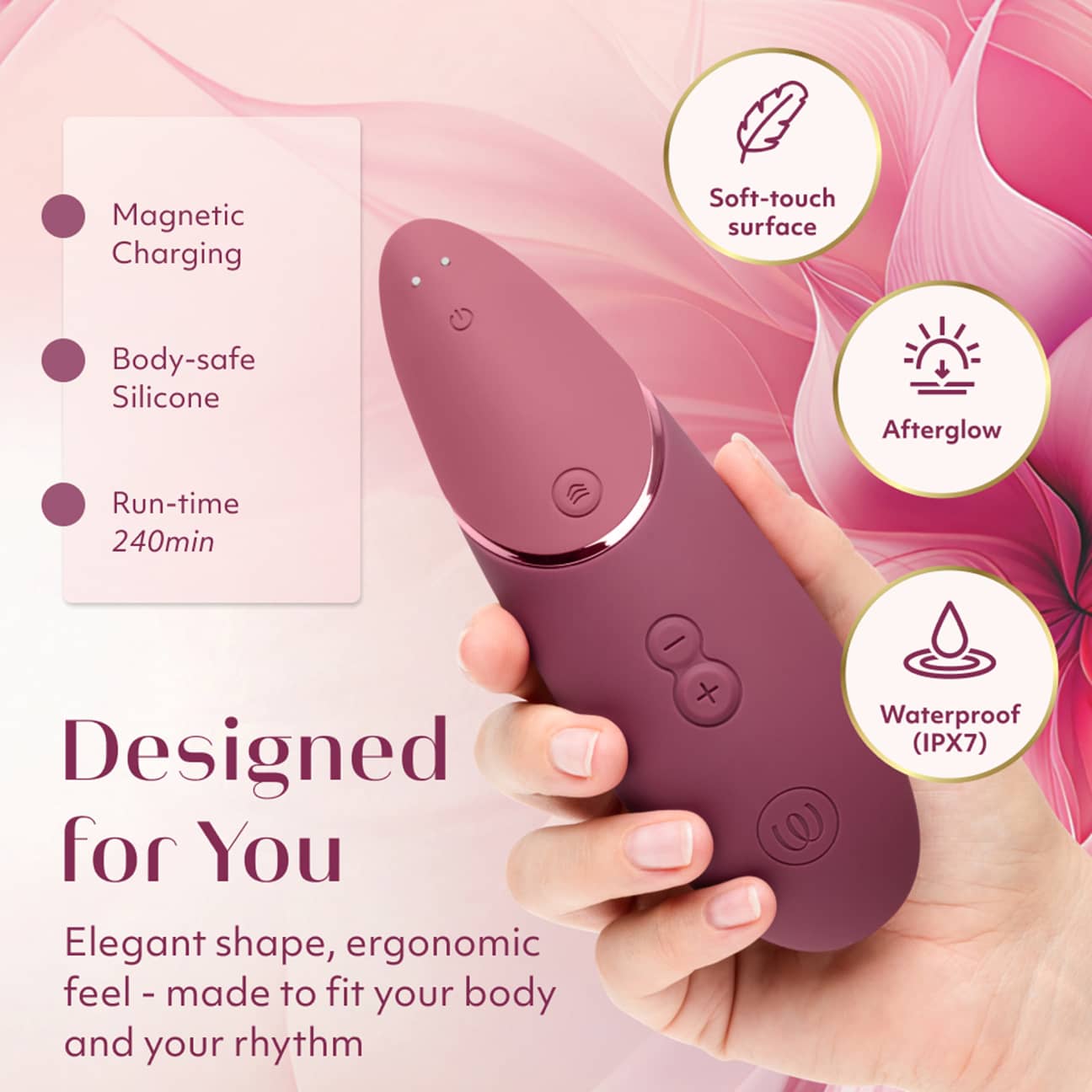 Womanizer Next Dusky Pink, sidovy