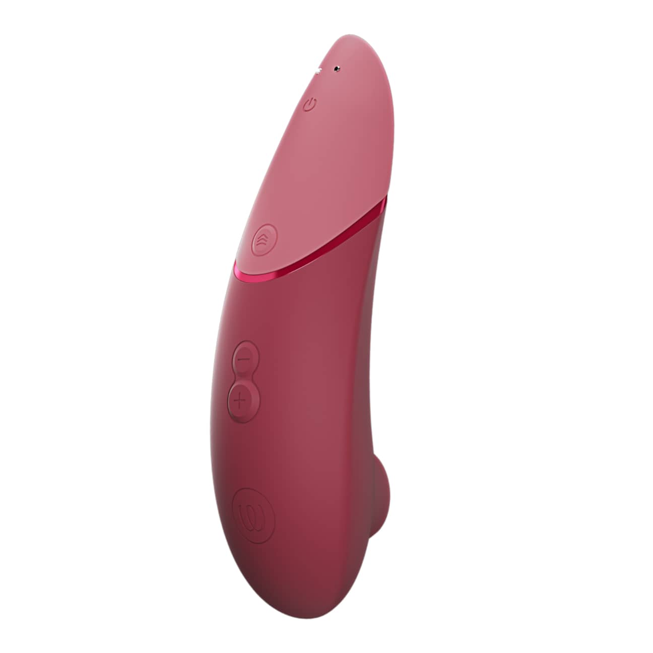 Womanizer Next Bordeaux, bakvy och knappar