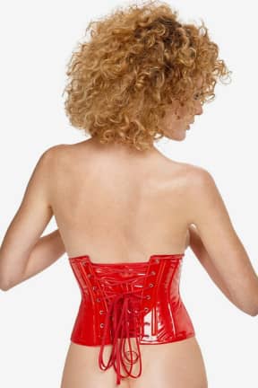 För henne Black Level - Vinyl Waist Cincher - Red
